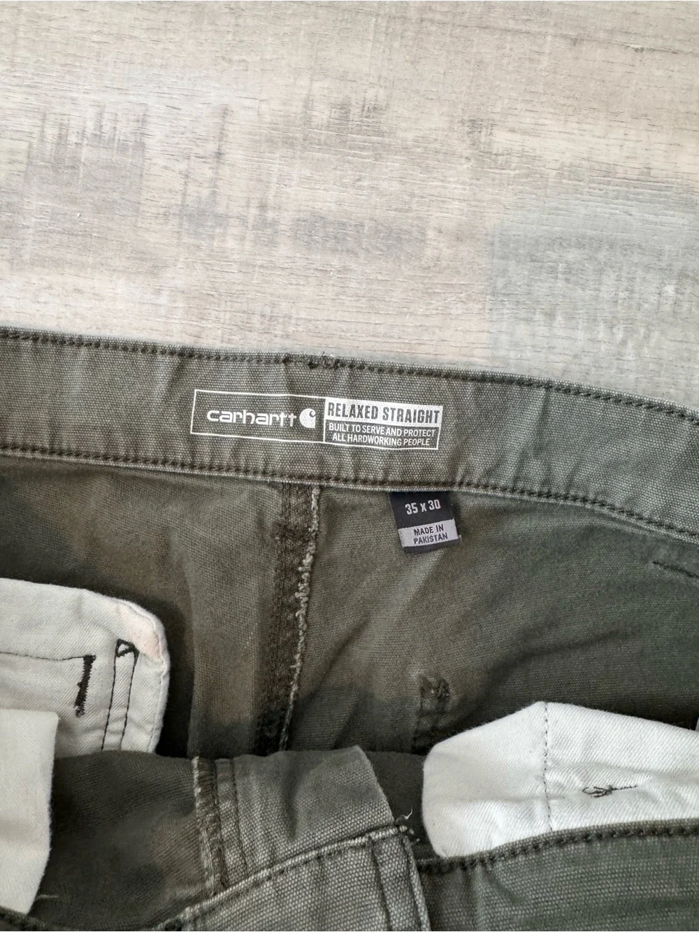 Carhartt Men's Olive Green Cargo Work Pants